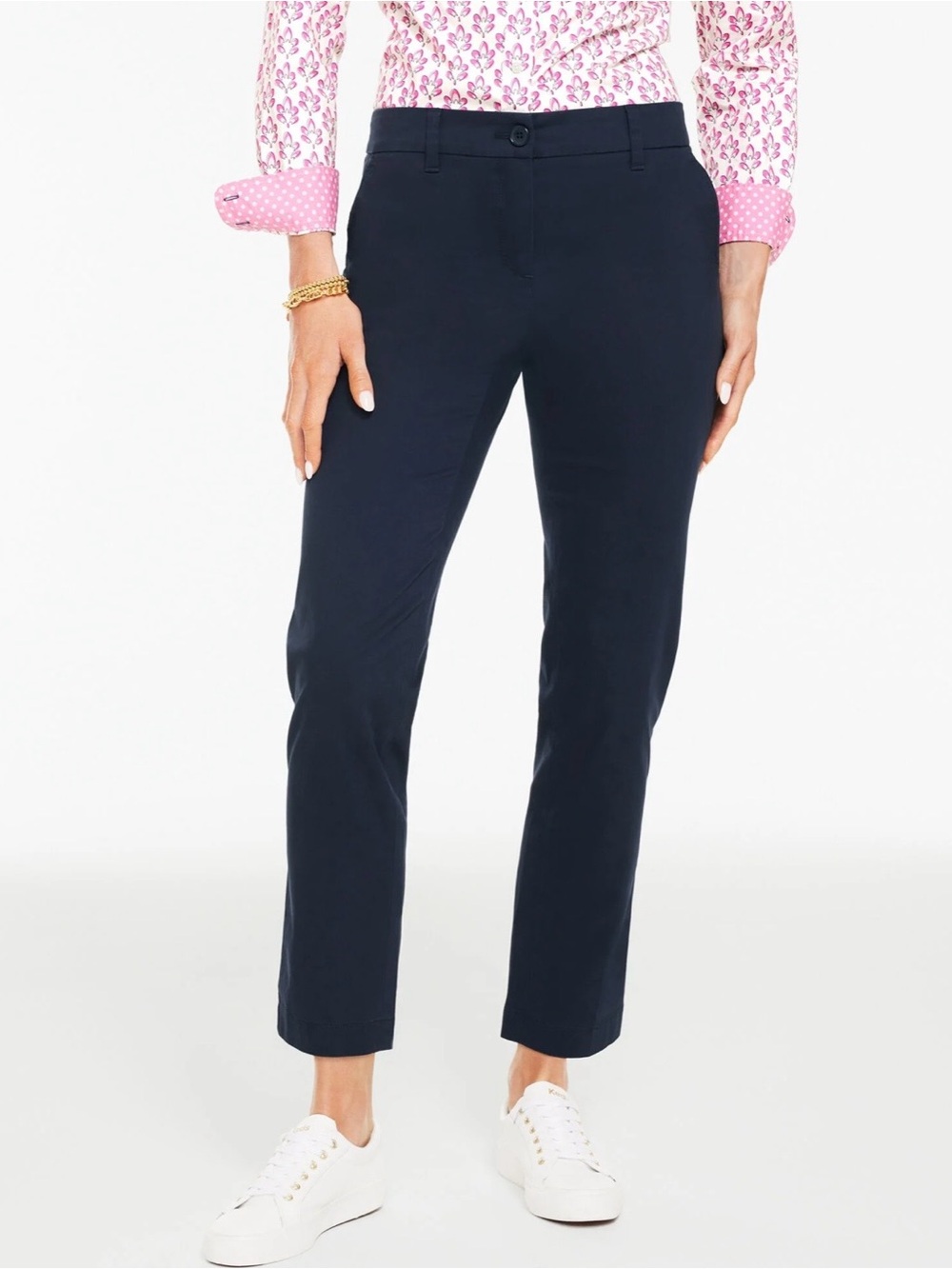 Talbots Navy Perfect Crop Pants Straight-Leg Pants